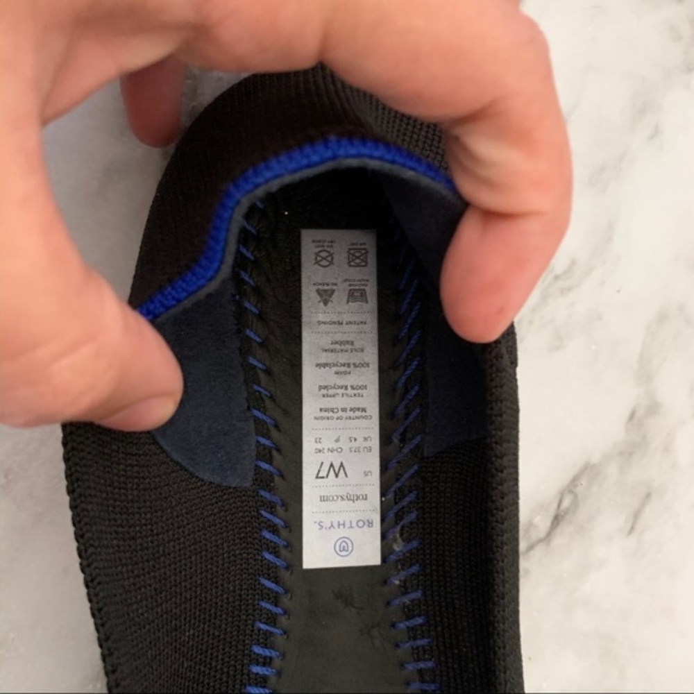 Rothy's Black Points size 7 (fits like a 6 1/2)